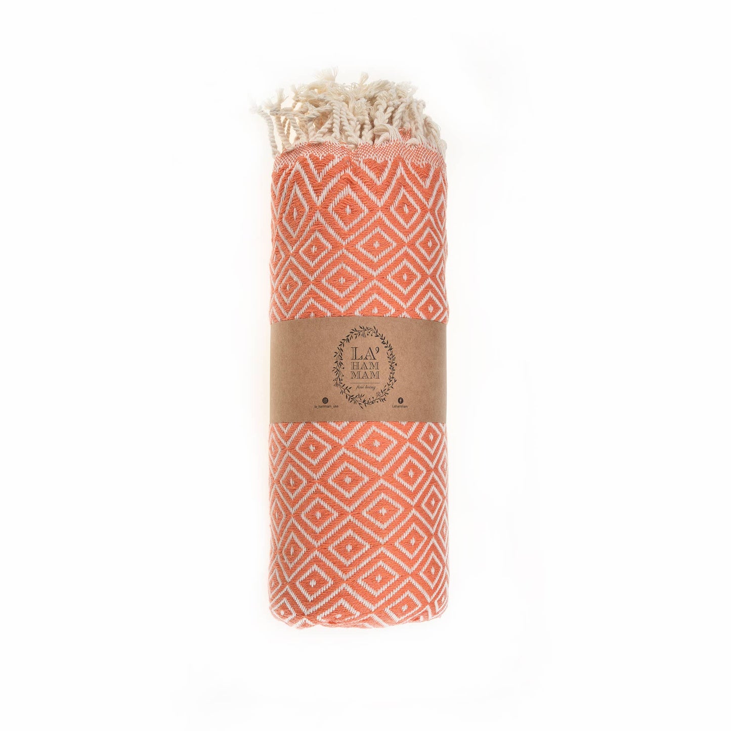 Malta  Pure Cotton Throw Blanket orange