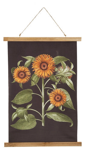 Scroll Sunflower Canvas Print