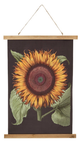 Scroll Sunflower Canvas Print