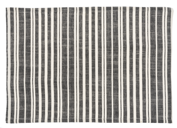 Black & Natural Ticking Stripe Placemat