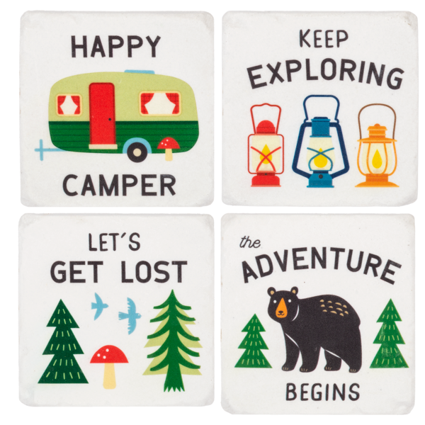 The Great Outdoors Coasters set of 4