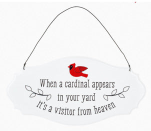 Metal Cardinal Memorial Wall Sign