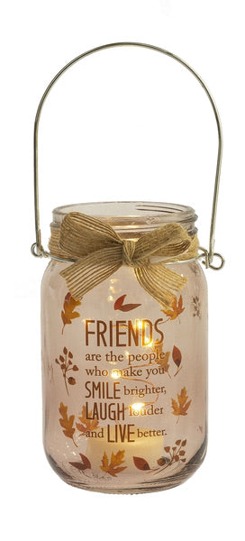 Fall Friends Light Up Mason Jar