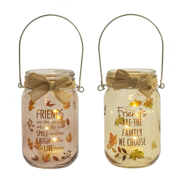 Fall Friends Light Up Mason Jar