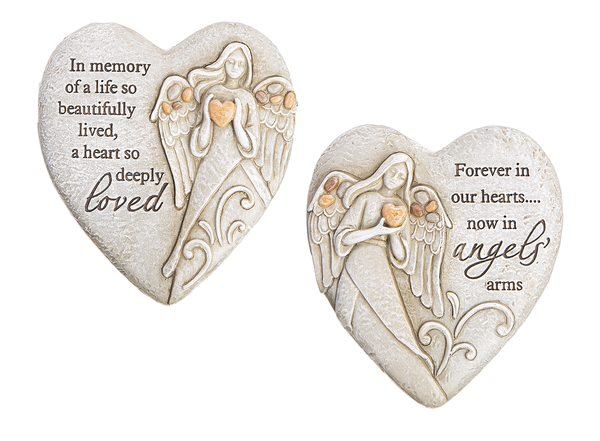 Angel Memorial Heart Stone