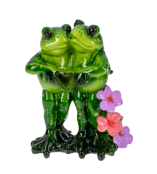 Hand Heart Frogs In Love Figurine