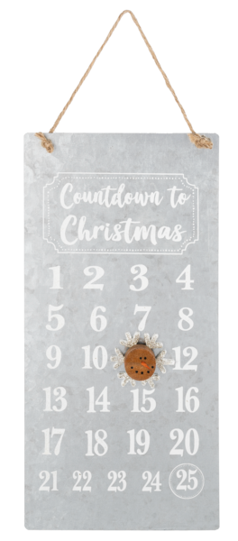 Country Christmas Tin Countdown Calendar