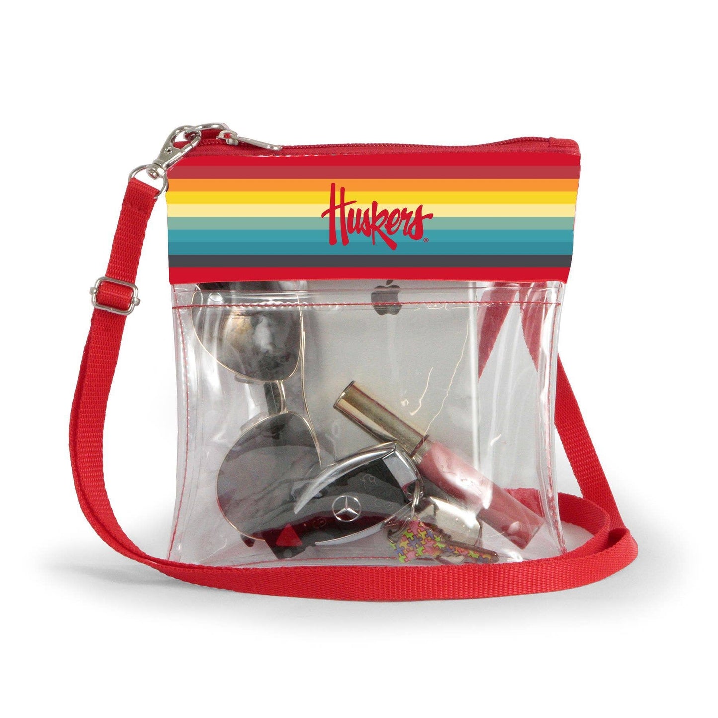 Retro Clear Gameday Crossbody - Nebraska